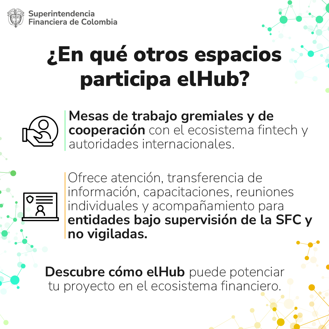 SFCsupervisor's tweet photo. #InnovaSFC | ¿Qué espacios ofrece elHub de la Superfinanciera?
Proporciona una gran variedad de herramientas para apoyar a entidades vigiladas y empresas fintech:
Consulta más información en el manual https://t.co/bIXEhRMP8E https://t.co/lAN55wkikA
