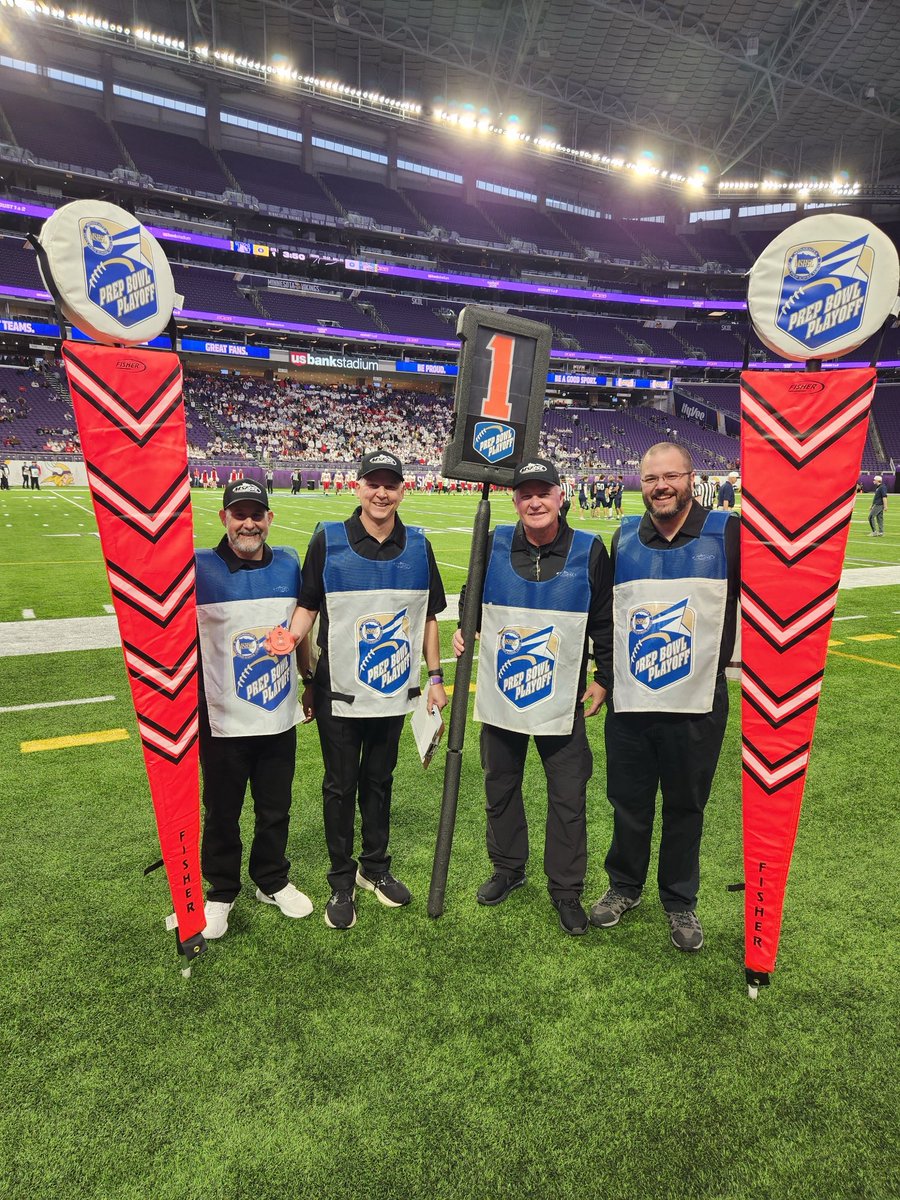 PLLakers's tweet photo. Congrats to Mr Gaudette, Mr Carr, Mr McDonald and Mr Beier on being chosen to serve as the chain gang for two state championship games today! https://t.co/Us11pigs9b