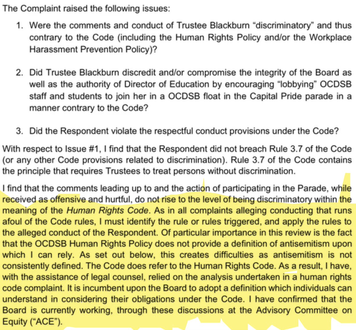 Insane. The <a href="/OCDSB/">OCDSB</a>, in adjudicating a complaint about a trustee's alleged antisemitism, revealed that they cannot do so because they do not have a definition of antisemitism. Tell me again how there's no such thing as systemic antisemitism.