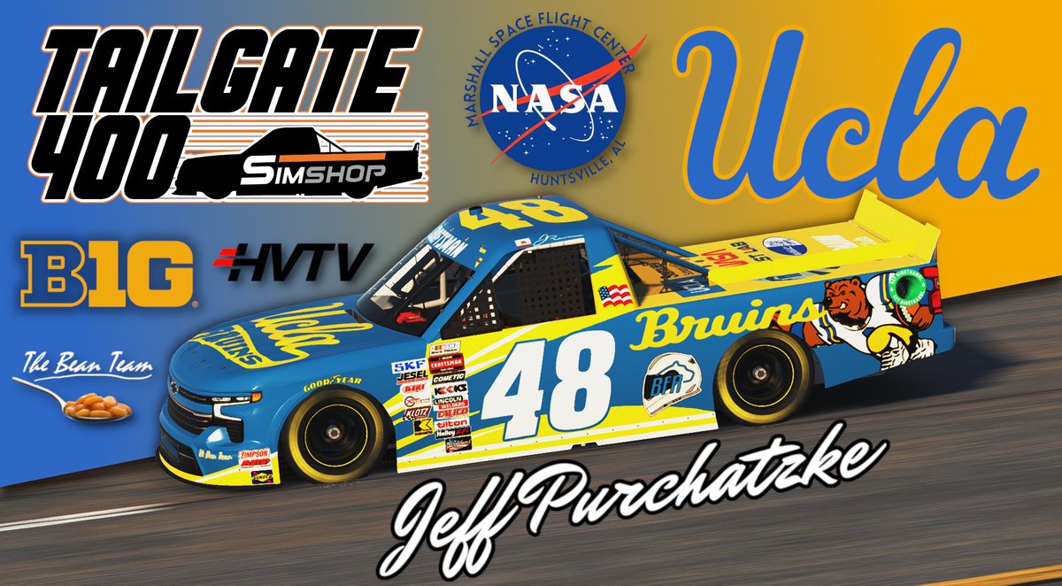 InJeffWeTrust's tweet photo. Tonight at 8 EST I'll be racing in the the SimShop Tailgate 400 at Talladega, my first iRacing E-ticket event and first race for UCLA as an alumni!

@IdkPlayer is the best in the business, this is a race you cannot miss! Watch it here:
https://t.co/JZ24EVrkK2 https://t.co/EBaLqb6Y7S