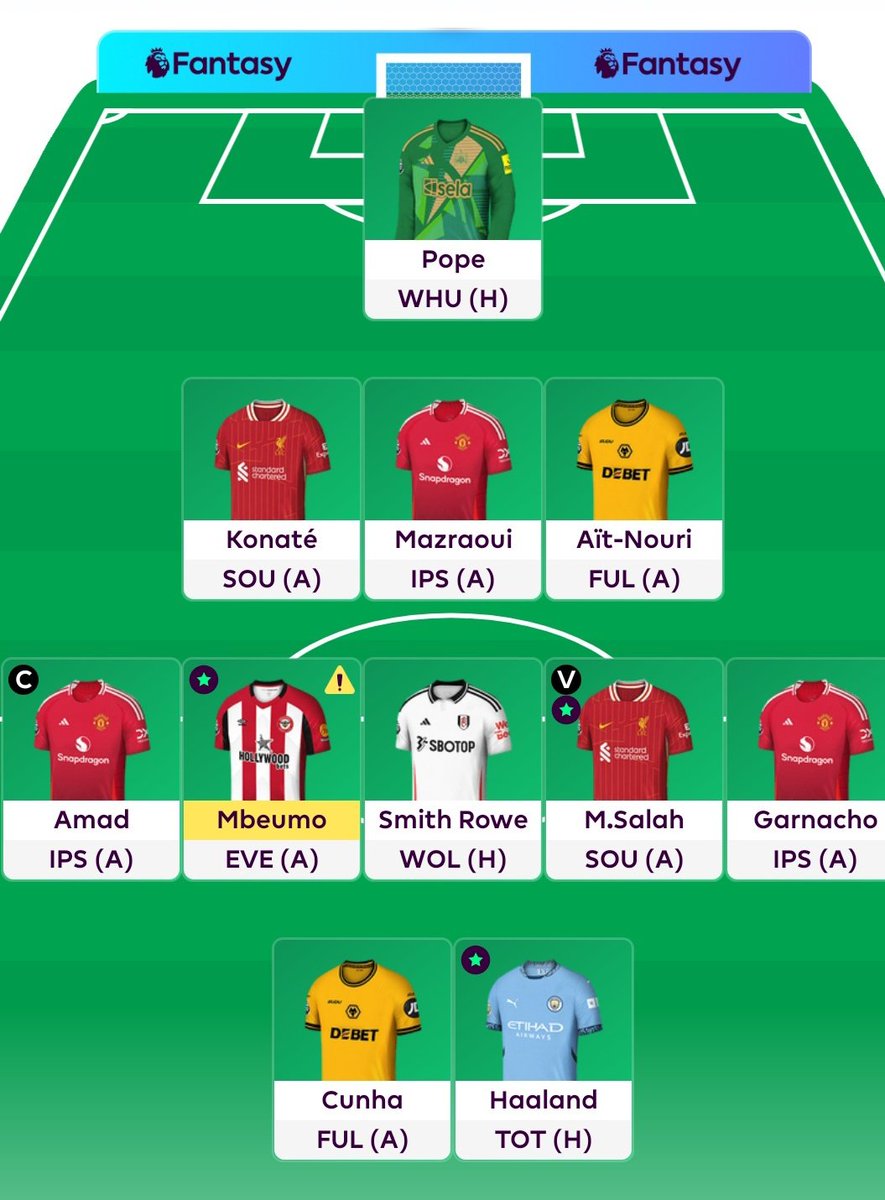 Ini dia line up tim FPL ku minggu ini. Tim FPL mu gimana? Yuk ikutan #FPLSTADEO untuk menangin 1jt dan 5jt! Klik untuk info lebih lanjut