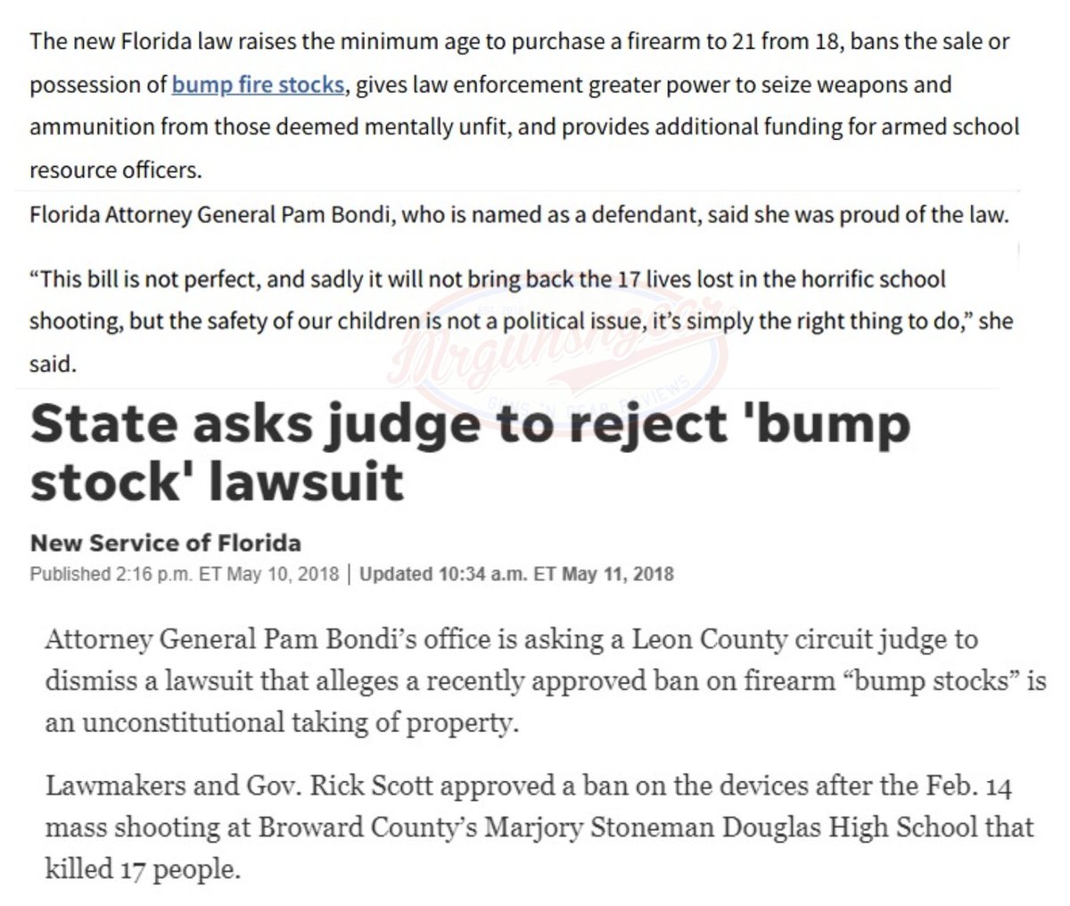 Mrgunsngear's tweet photo. Pressure from the swamp got Matt Gaetz to step aside and now it's time for pressure from the people to get Pam Bondi to step aside as she's a terrible pick for Attorney General.
Her history on the 2nd Amendment is well documented. She was behind the "bump stock ban" and a law that prohibited 18-20 year old American citizens from buying guns from a FFL.
She ALSO was part of the team that lobbied Florida to not have *actual* Constitutional Carry unlike what they claim. She lobbied to prohibit open carry due to "potential impact on tourism."
The AG has HUGE influence on the 2nd Amendment. Think of all the laws/rules over the past 4 years that have been overturned in court - in every one of those cases the person opposing the 2A was the Attorney General. If we had an actual pro-2A AG they could immediately refuse to continue many of the ongoing cases immediately giving us a number of wins on day one, legally speaking.
Do I think she would do that? Based on her history - absolutely not.