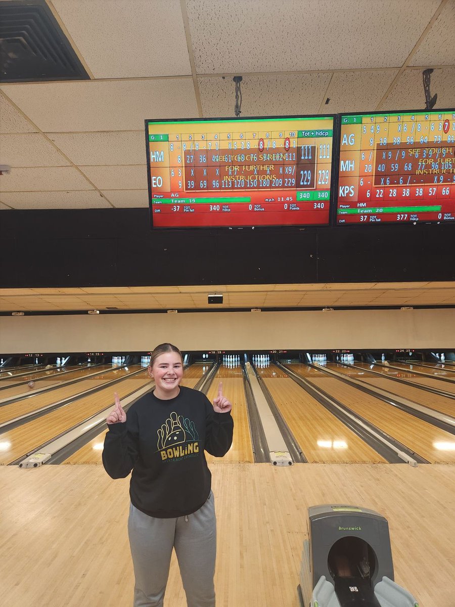 Junior Ellie O’Donovan with personal best of 229!