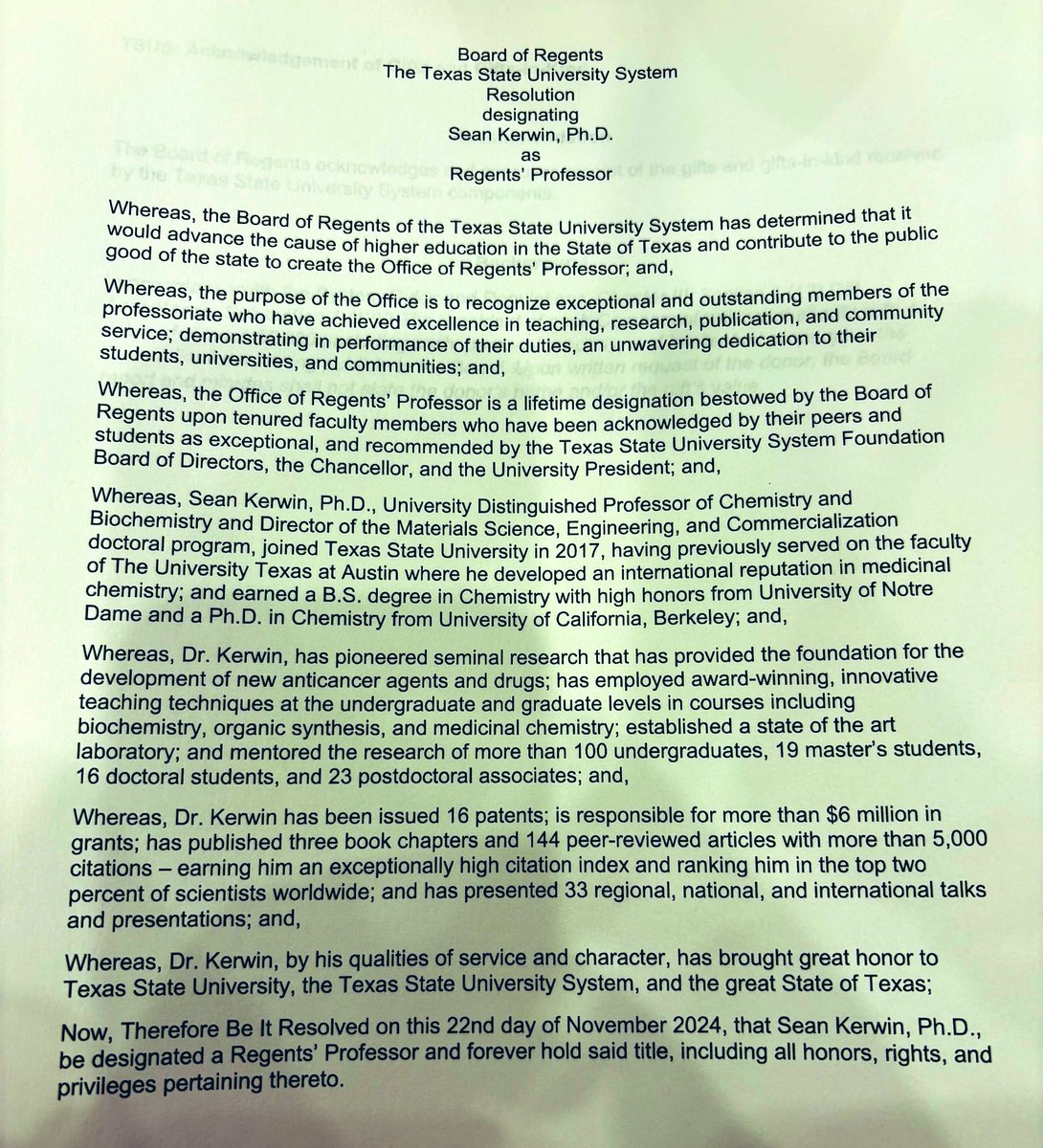 πΊππππ’ π³πππππππππ (@kdamp) on Twitter photo Congratulations to the newest <a href="/txst/">Texas State University</a> Regents Professors, Dr. Sean Kerwin (<a href="/TXSTChemBiochem/">Chemistry & Biochemistry Department- TXSTπ§ͺπ§¬</a>) and Dr. <a href="/JillPruetz/">Jill Pruetz</a> (<a href="/txstanthro/">Texas State Department of Anthropology</a>)! As we Run to R1, we are building on the rich and long legacy of research that our professors have conducted over the years.πΎβοΈ Congratulations to the newest <a href="/txst/">Texas State University</a> Regents Professors, Dr. Sean Kerwin (<a href="/TXSTChemBiochem/">Chemistry & Biochemistry Department- TXSTπ§ͺπ§¬</a>) and Dr. <a href="/JillPruetz/">Jill Pruetz</a> (<a href="/txstanthro/">Texas State Department of Anthropology</a>)! As we Run to R1, we are building on the rich and long legacy of research that our professors have conducted over the years.πΎβοΈ