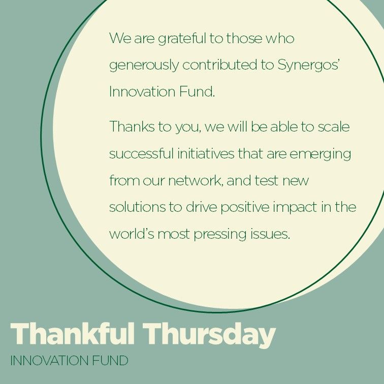synergos's tweet photo. Today, we are thankful for our friends at @fordfoundation and @bloombergdotorg, who generously contributed to Synergos’ Innovation Fund.
The fund will help us drive progress on complex global issues through a collaborative, community-centered approach. #ThankfulThursday https://t.co/gRAYk2Wqhy