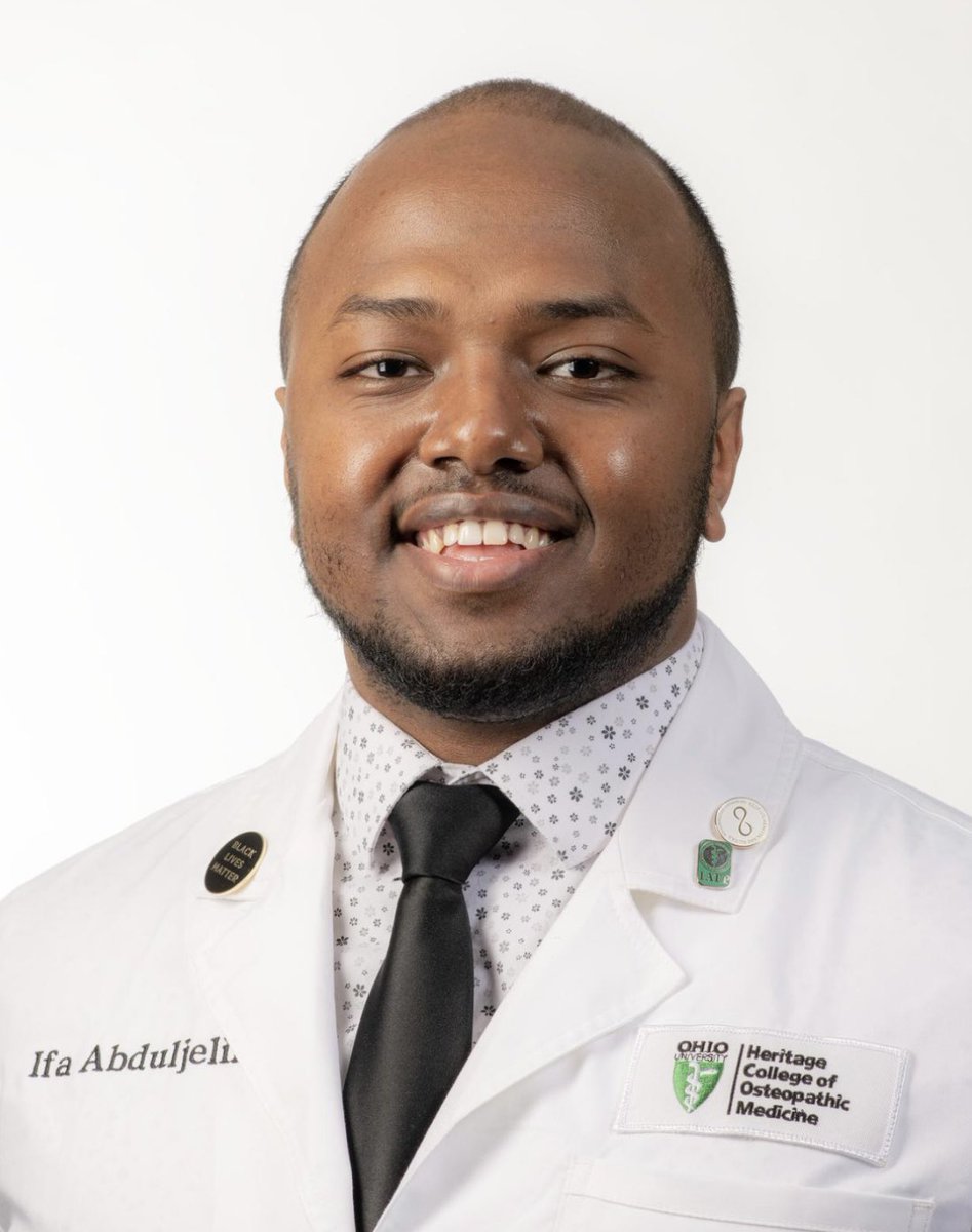hcom_orup's tweet photo. We would like to congratulate Fourth year student Ifa Abduljelil, on the Dublin campus, for being  selected as the 2024/25 Heritage College Student DO of the Year! https://t.co/rGEdarPzEL