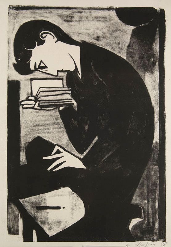 MenschOhneMusil's tweet image. Wilhelm #Lachnit-  Lesender.