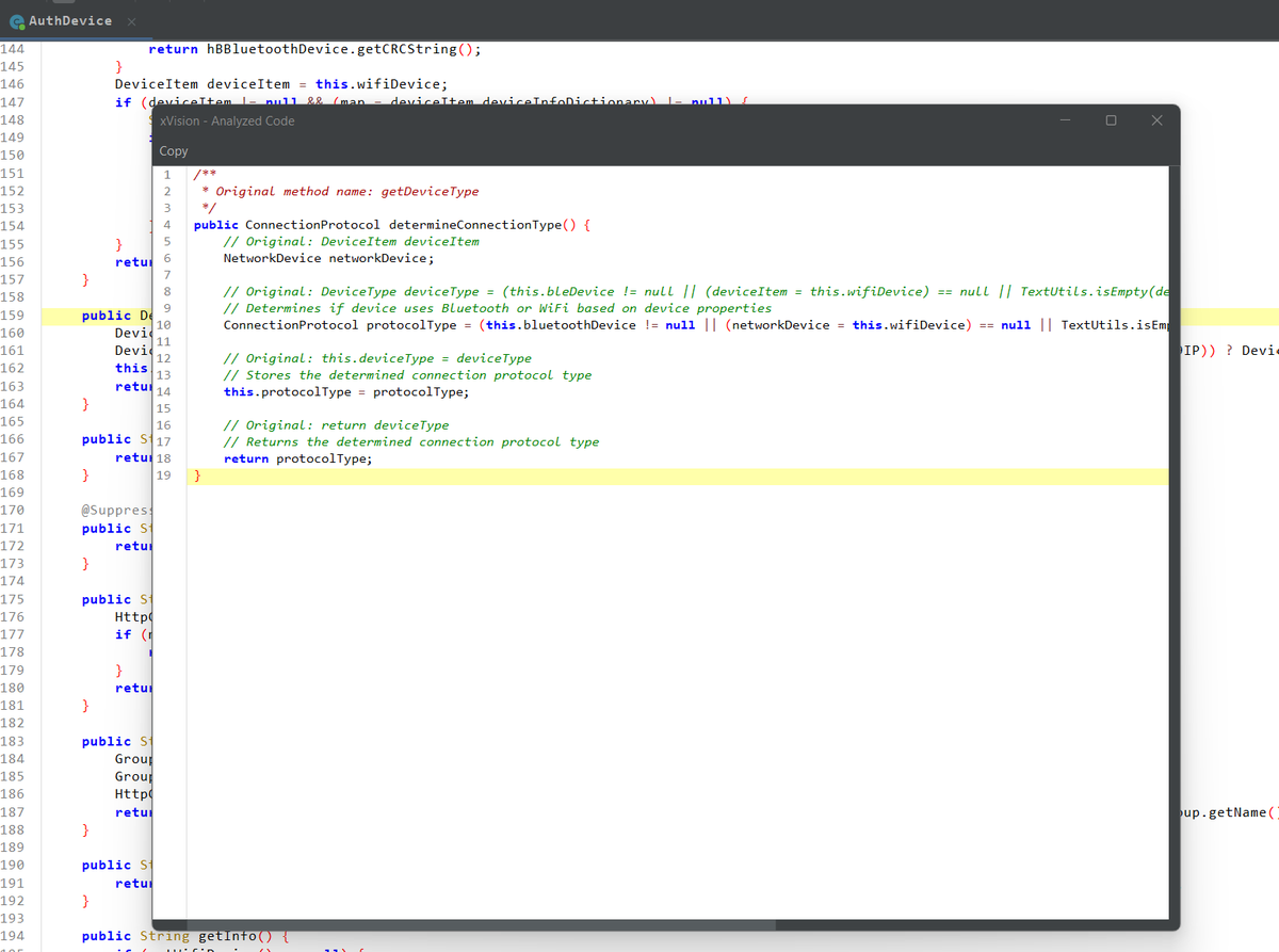 🚀 xVision Plugin v1.0.0 for JadX is here!

Remember that weekend project for AI-assisted reverse engineering? 
Well, it just got a major upgrade with Claude sonnet LLM support, custom prompts, and a slick new UI

Now i can sleep in peace :D

Try: github.com/samanL33T/jadx…