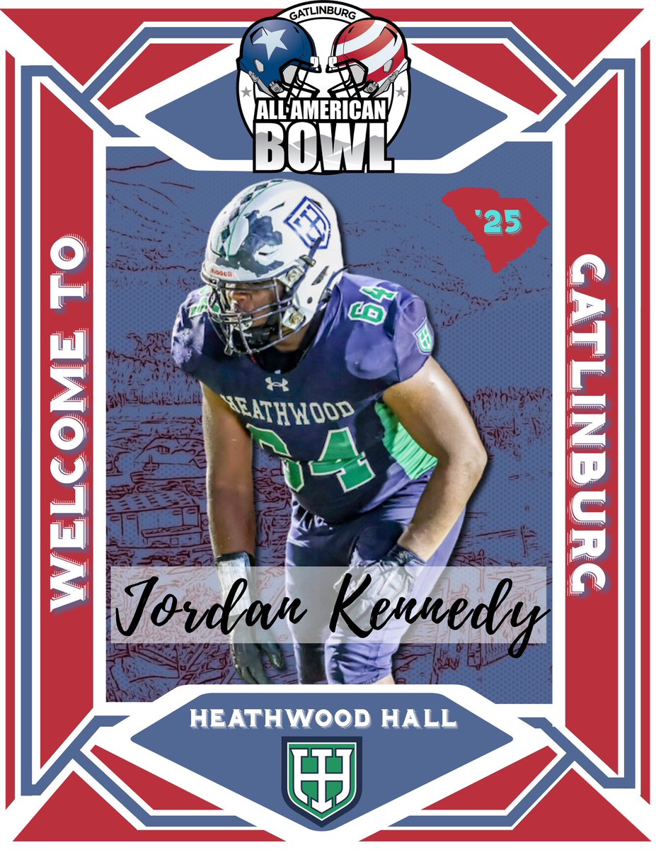 Welcome #ToTheBurg Jordan Kennedy of Heathwood Hall (SC)! The 11-man Seniors Game gets another elite hybrid DE pash rusher that is a threat standing or with his hand in the ground.