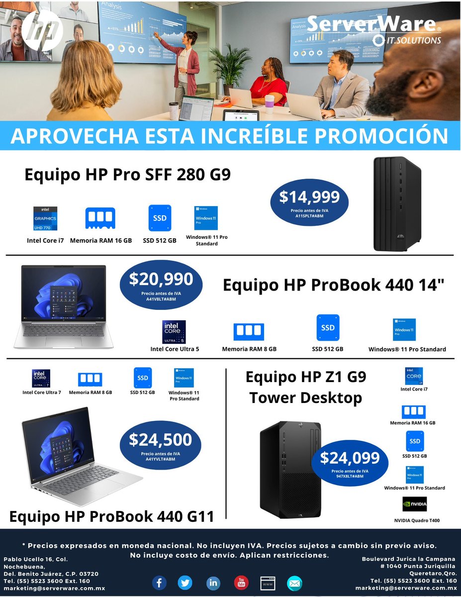 Con los equipos empresariales de HP y DaaS de ServerWare habilite el escritorio como servicio para aumentar la agilidad y la productividad de su empresa.

Reduzca la complejidad operacional simplificando su administración.

serverware.mx/daas.php

#ServerWare #hpInc #DaaS