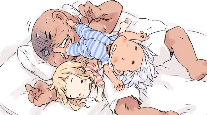 自分たちはお休みなので起こしません 