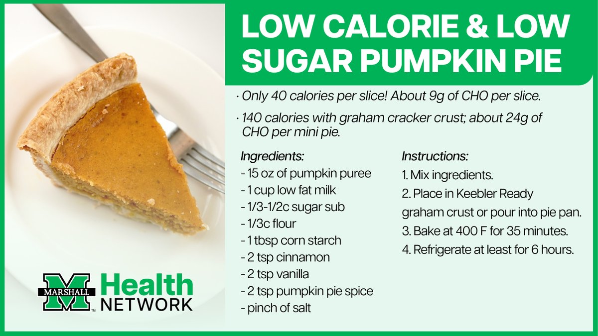 Sydney Adams, RD, cardiovascular diabetes educator w/ St. Mary's Diabetes Center, stopped by <a href="/WSAZ/">WSAZ-TV</a> yesterday to share a delicious, yet healthy pumpkin pie #recipe perfect for your #Thanksgiving meal. 

Watch more 📺 bit.ly/497lRO7
#DiabetesAwarenessMonth