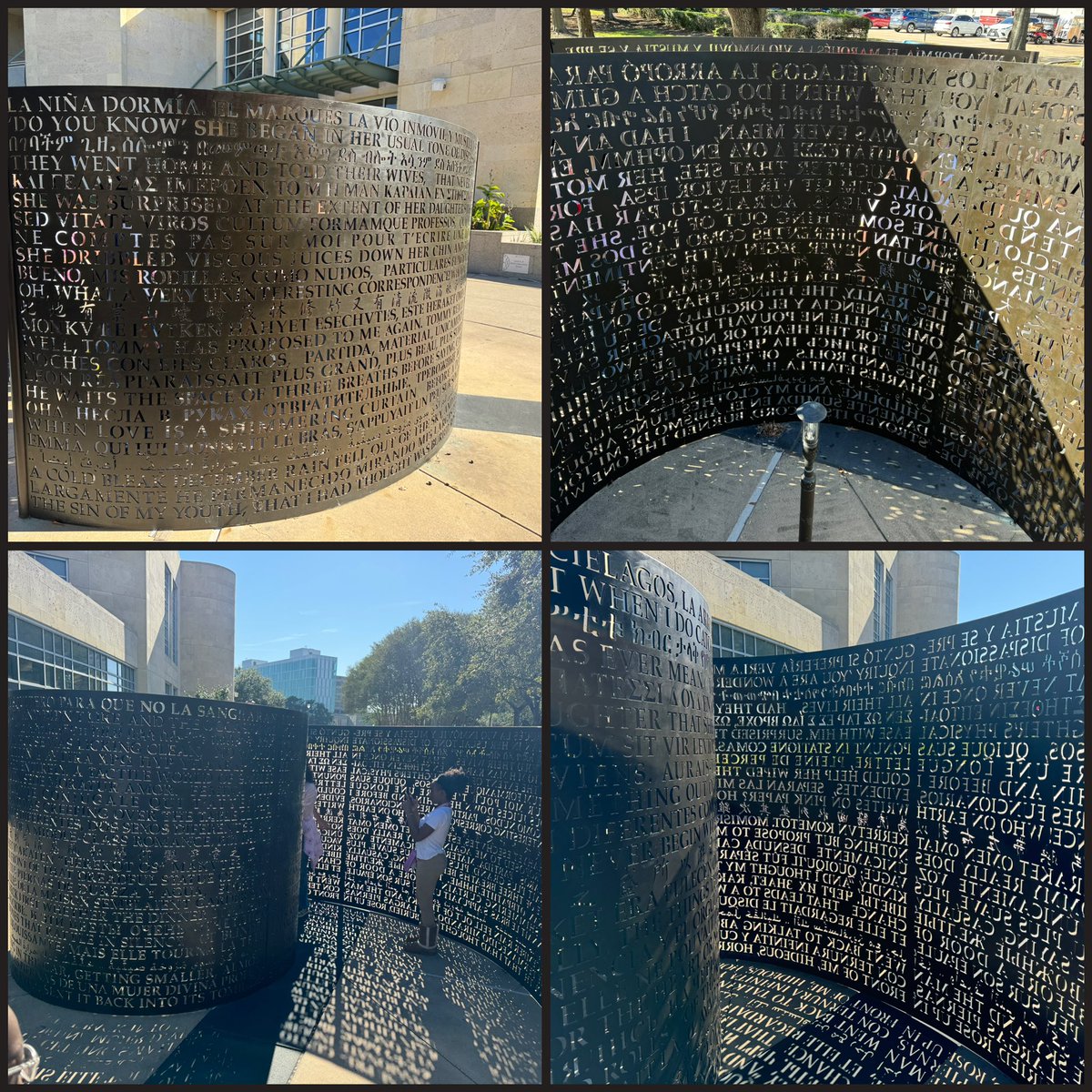 Houston_AISD's tweet photo. @mcooper313 spearheaded field trip today where 6th grade art students experienced a trip to @UHouston to see the @publicartUHS! 👓🌈 It was a great way to finish out #CCMRweek! #JHAstars https://t.co/af9qLNA7p5