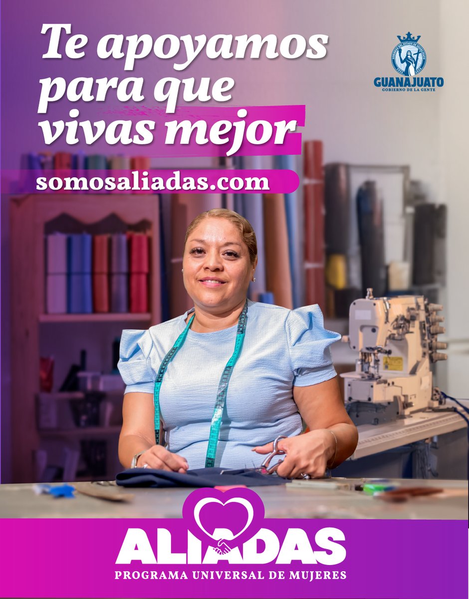 gobgente's tweet image. Este es el momento de soñar en grande. #Aliadas, el programa universal para mujeres, está aquí para respaldarte. Visita somosaliadas.com y descubre todo lo que puedes lograr con este apoyo. #GobiernoDeLaGente
#Guanajuato 
#Mujeres