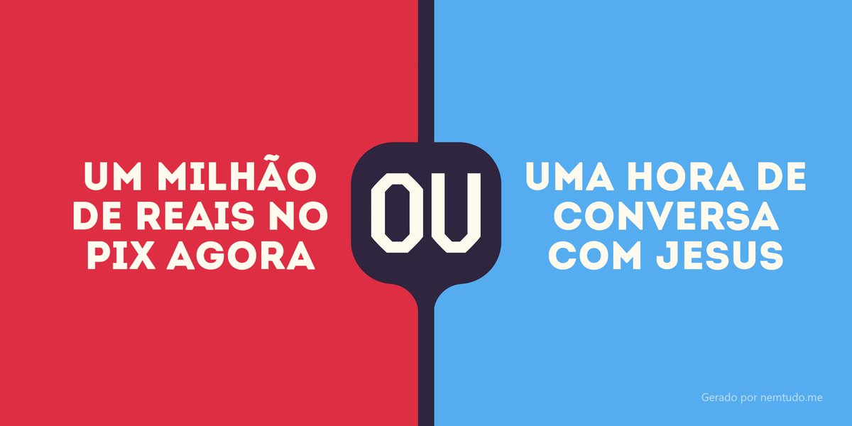 O que você prefere? tweet media
