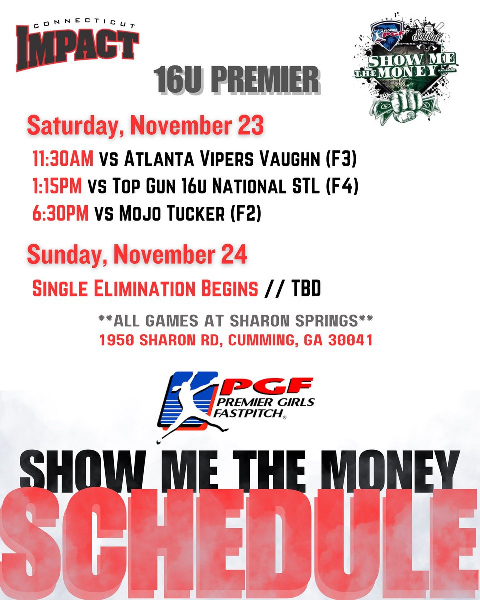 Jordan McCue 2026 (@jordanmccue26) on Twitter photo Ready to compete this weekend with <a href="/CTImpact16U_P/">CT Impact 16U Premier</a> at the Show Me The Money Showcase in Georgia! Be sure to come check us out!! Ready to compete this weekend with <a href="/CTImpact16U_P/">CT Impact 16U Premier</a> at the Show Me The Money Showcase in Georgia! Be sure to come check us out!!