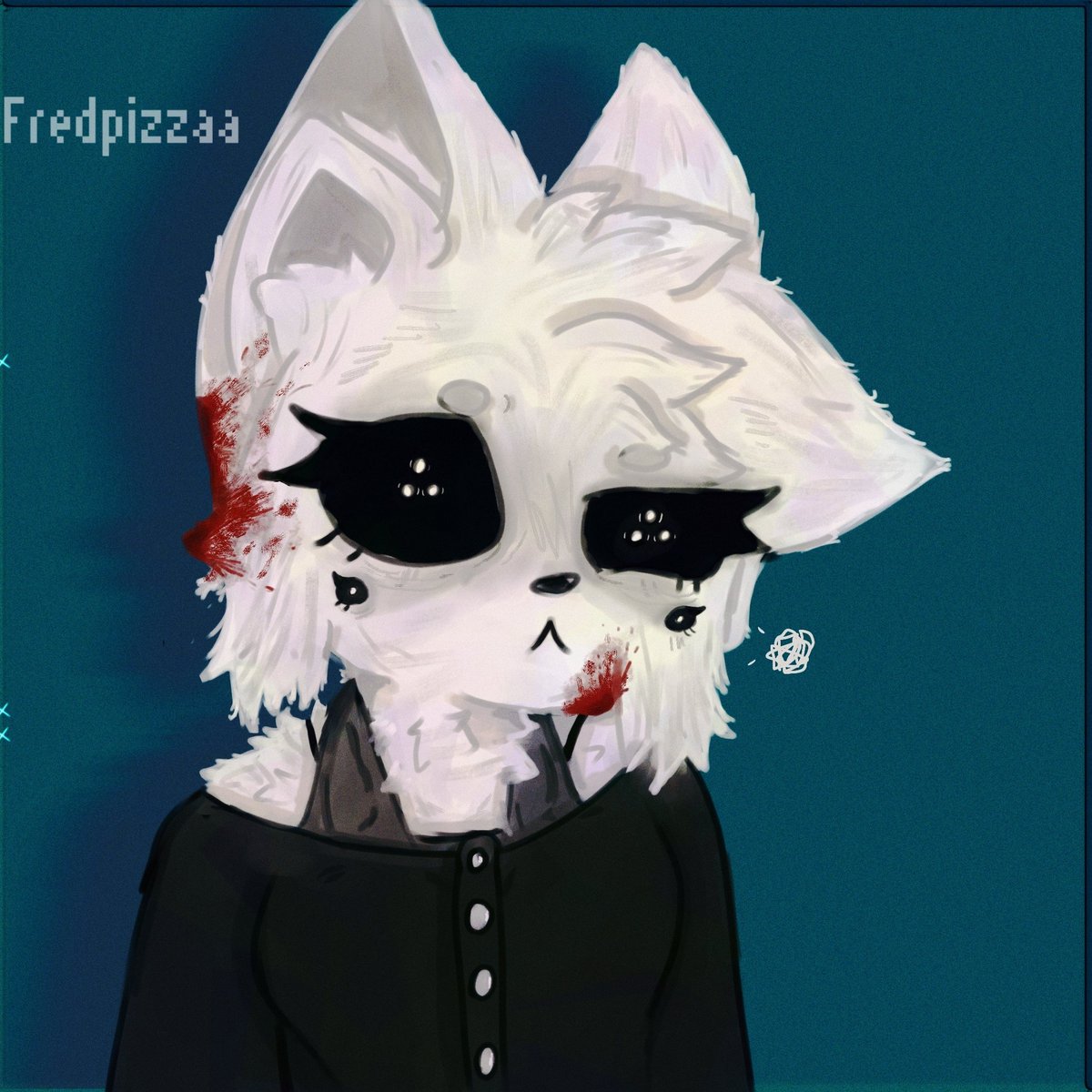 I just realized that I haven't posted a proper drawing showing our OCs. for a start, this is Zetamine! (yes she's wearing a femtanyl shirt) #oc #furry