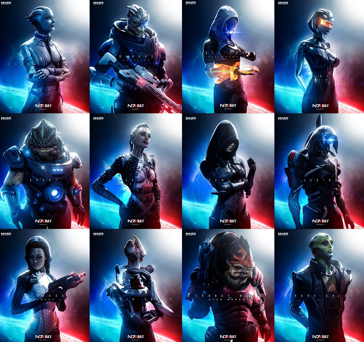 Division_Edits's tweet photo. Happy (Late) #n7day  !! I'm about a few weeks late, but still wanted to do something for it.

So I hope you enjoy the this small project showcasing some characters from the game!
🎨🎨🎨🔥🔥🔥
#MassEffect #Bioware #MassEffect3 #MassEffectArt

(See the full project presentation on my Behance: https://t.co/TeVbaKw3xg)
