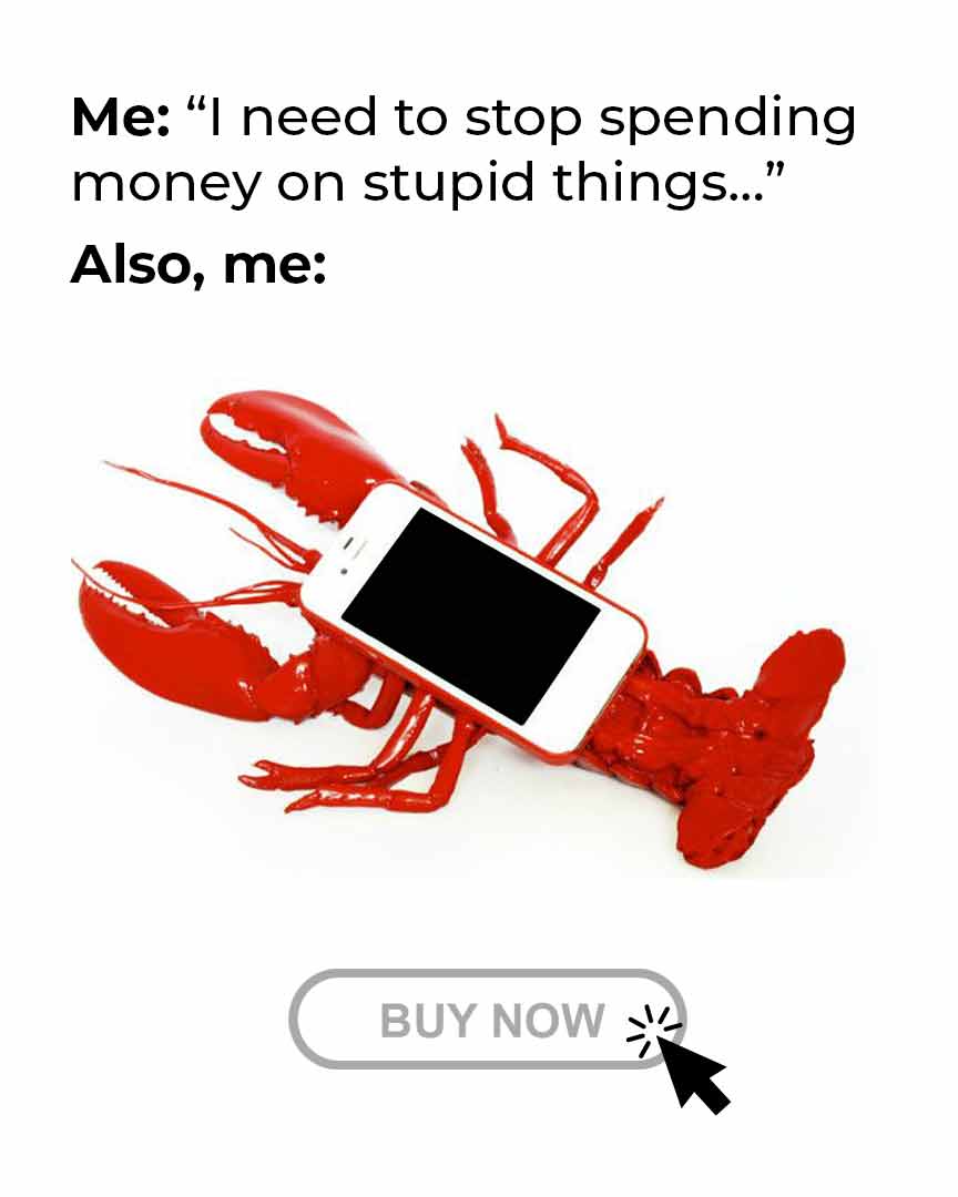 HelloMobile's tweet image. While you&apos;re saving big on your phone bill, why not splurge on something a little extra? 🦞📱✨Because when you&apos;re smart with your MONEY, a lobster phone case feels more necessary... right? 😂💸 #TreatYourself #HelloMobile #LobsterCase #SaveMoreSpendMore