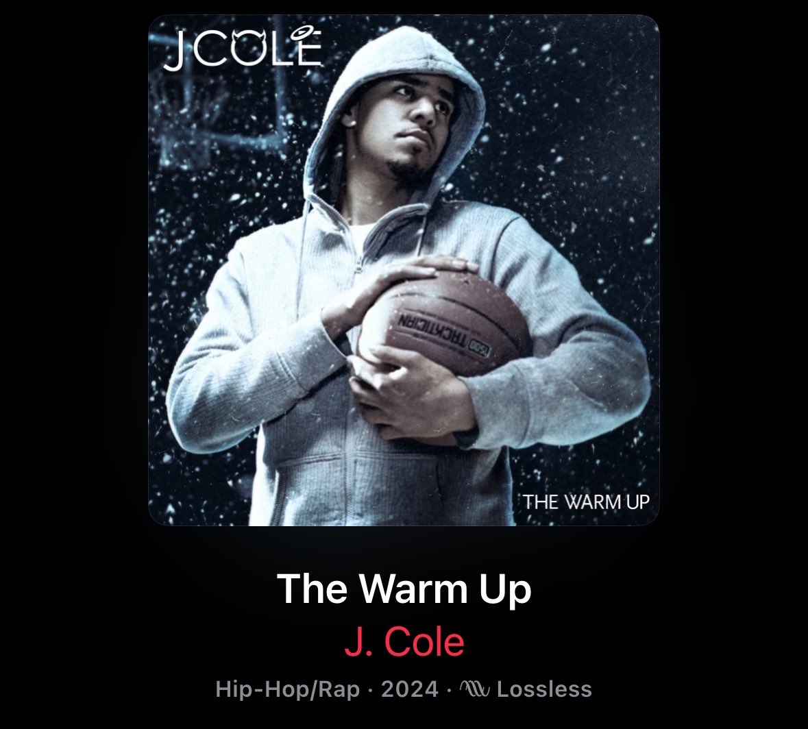“The Warm Up” by J. Cole is officially on all streaming services 🔥🔥