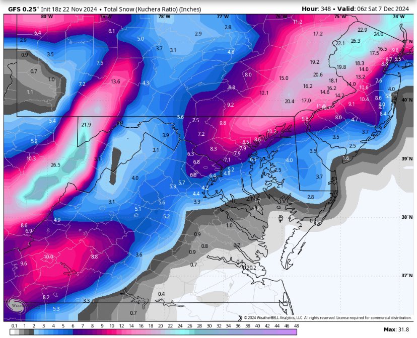 jake_wx's tweet photo. WERE SO BACK 
MASSIVE DECEMBER SNOWSTORM
#mdwx https://t.co/3EqENdQ8C5