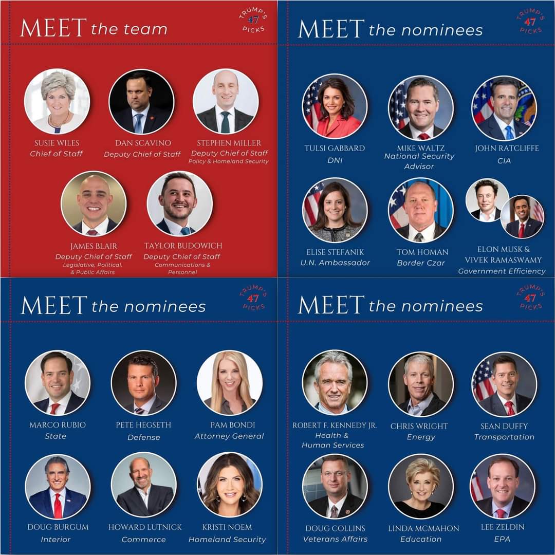 TaraBull's tweet photo. Meet the Trump Team.

Who's your favorite pick? https://t.co/AjFolF2ne9