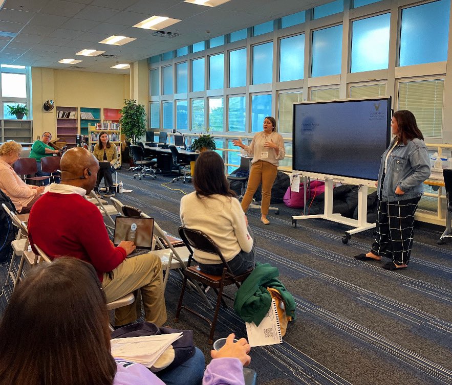 VUSPED1's tweet photo. We were thrilled to watch two of our second-year master’s students, Sophia and Hailey, both from the Visual Disabilities program, present at today’s Unity Conference. Great job, ladies! #VUSPED https://t.co/wBAY3yMroI