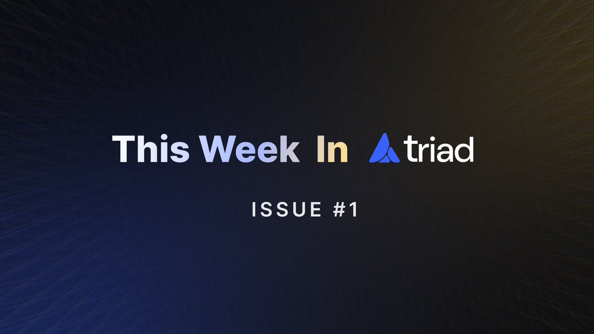 triadmarkets's tweet photo. Catch up on what went down in Triad this week 🧵 https://t.co/Be4tnTKOj6