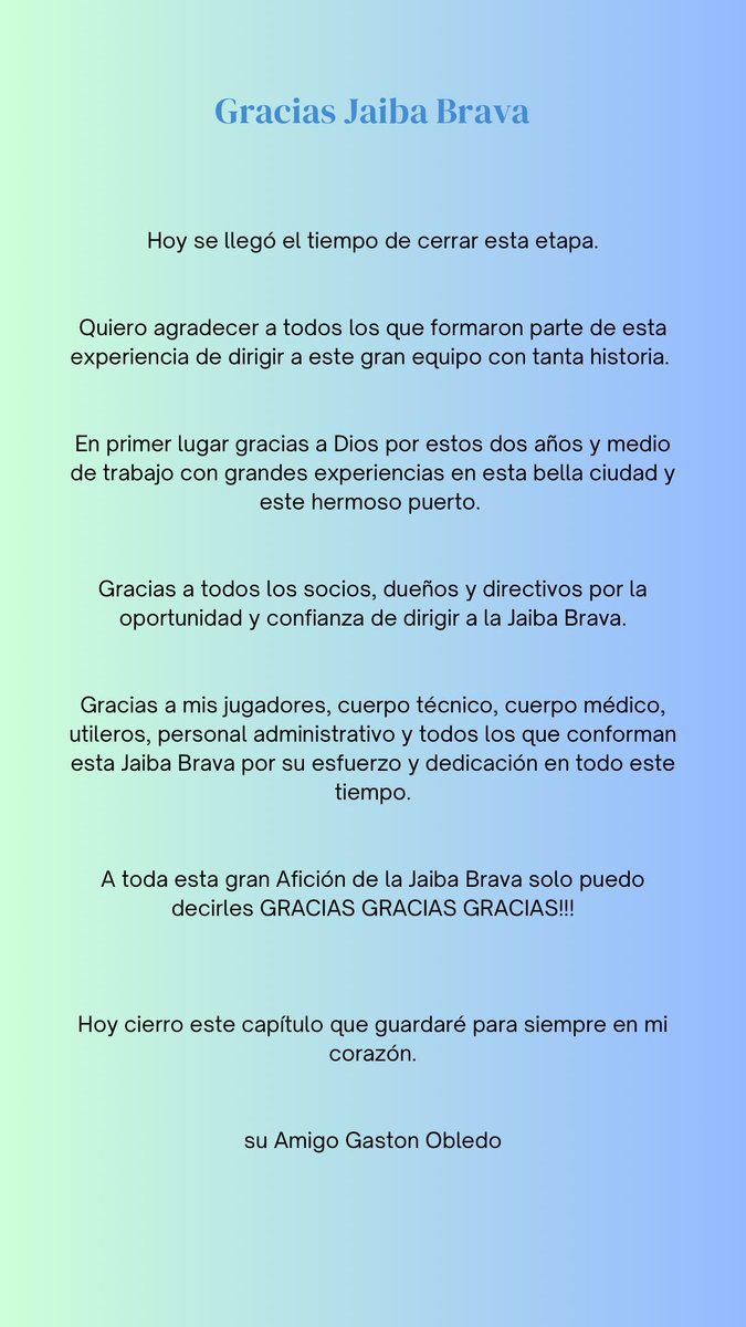 GRACIAS FAMILIA JAIBA BRAVA, POR SU APOYO INCONDICIONAL !! Me faltan palabras para poder describir la experiencia vivida a lo largo de este tiempo dirigiendo a esta Jaiba Brava
<a href="/JaibaBrava_TM/">Jaiba Brava</a> 
<a href="/TampicososTV/">Tampicosos 🌶️🔥</a> 
<a href="/DrJaibo/">dr.jaibo</a> 
<a href="/ebadillo28/">Enrique Badillo</a> 
<a href="/alvaro_delat/">Alvaro De la Torre</a>