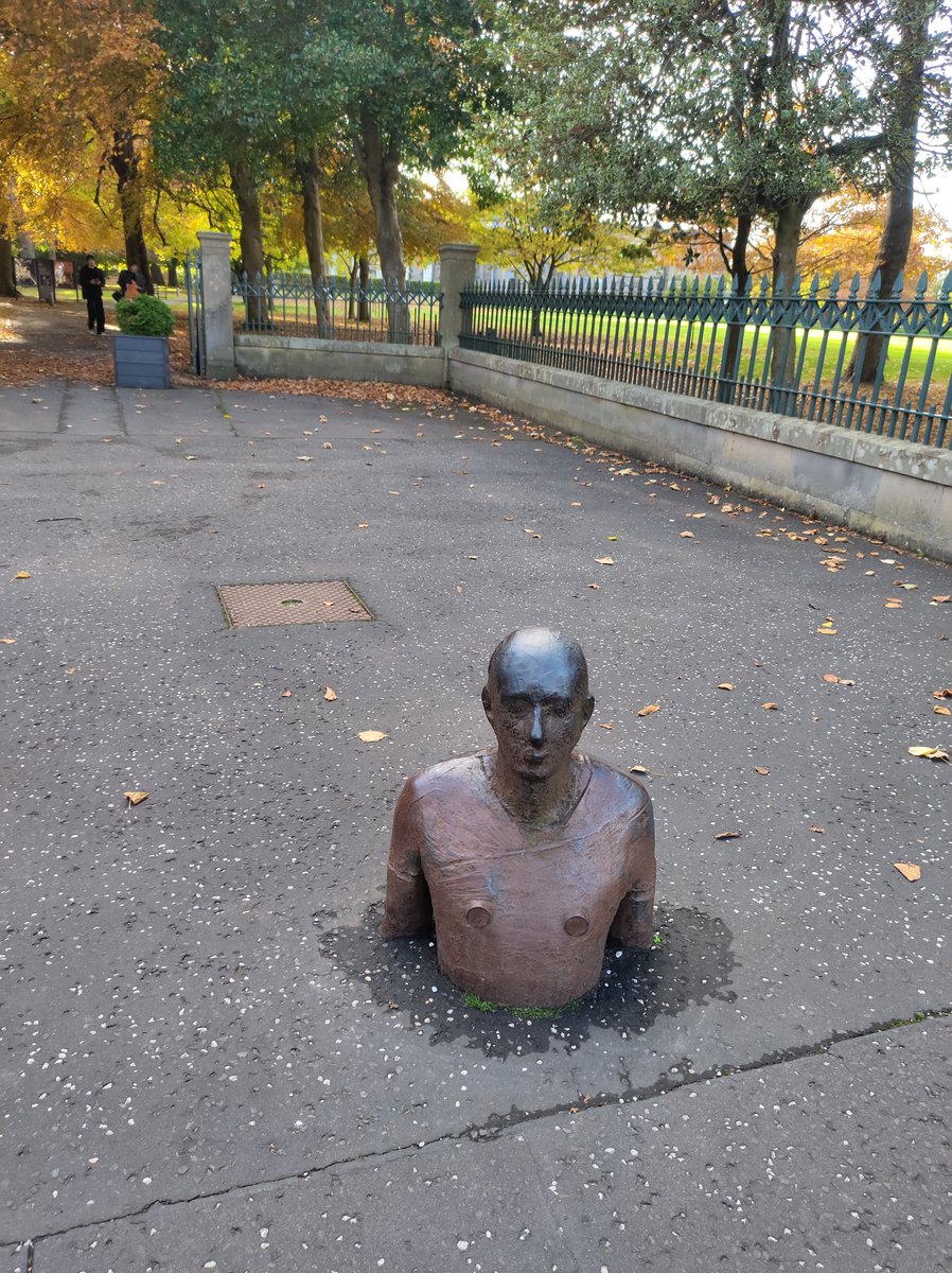 FalkirkMade's tweet photo. IronMman Art: Athony Gormley buried up to the waist in Edinburgh. https://t.co/Mv5vF2qFML