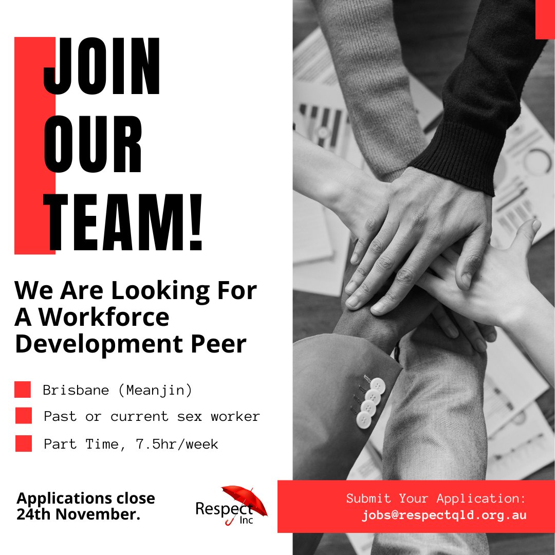 ✨Applications close TOMORROW 24 November 2024✨
Are you interested in being the new Workforce Development Peer in Meanjin (Brisbane)?
This is a part time position, 7.5 hours per week.

respectqld.org.au/jobs-at-respec…