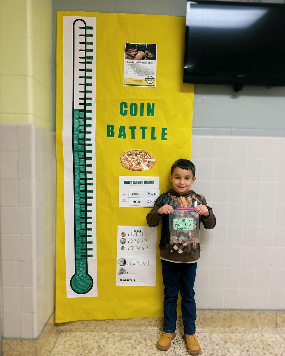 Central’s #BETHEKINDKID was able to contribute to the Coin Battle for Meals On Wheels, EFMS Pass The Turkey, &amp; purchase multiple items for our Toy Drive! THANK YOU for your help &amp; support in making a positive impact in our community!🤗