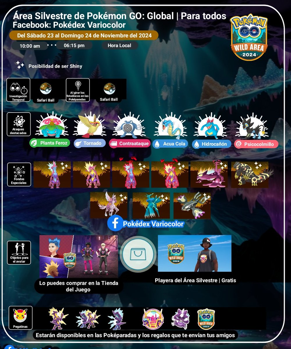 PokemonGoAbs's tweet photo. 🌎✨ ¡Área Silvestre Global! ✨🌎
🎦🎧 Audio: https://t.co/G4PAFnim8z…

✈️ Horarios y Coordenadas en: 
https://t.co/HWE4lmbztQ

#PokédexVariocolor #PokémonGo #ToxelShiny #ÁreaSilvestreGlobal #ÁreaSilvestreGlobal2024 
#ToxtricityGigamax https://t.co/KSne5eMXwr