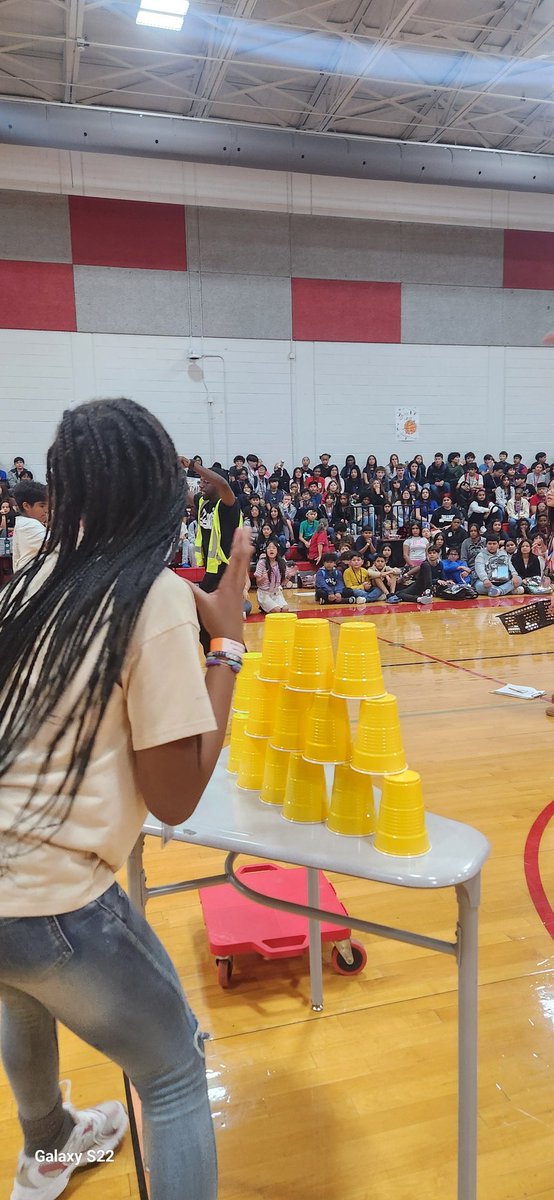 A PBIS pep rally full of school spirit, dancing, chants, and turkey bowling. What a way to close out an amazing day at Watkins.<a href="/annlag12/">Andrea Parks Lagard</a> #CFISDSpirit
#PathToAmazing