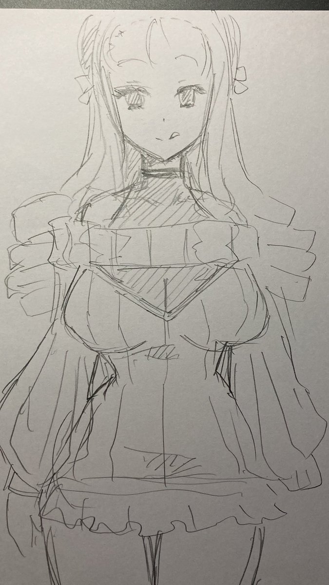 一応軽くデザインしてから描いてます
DIOみたいなインナー着てまマリ 