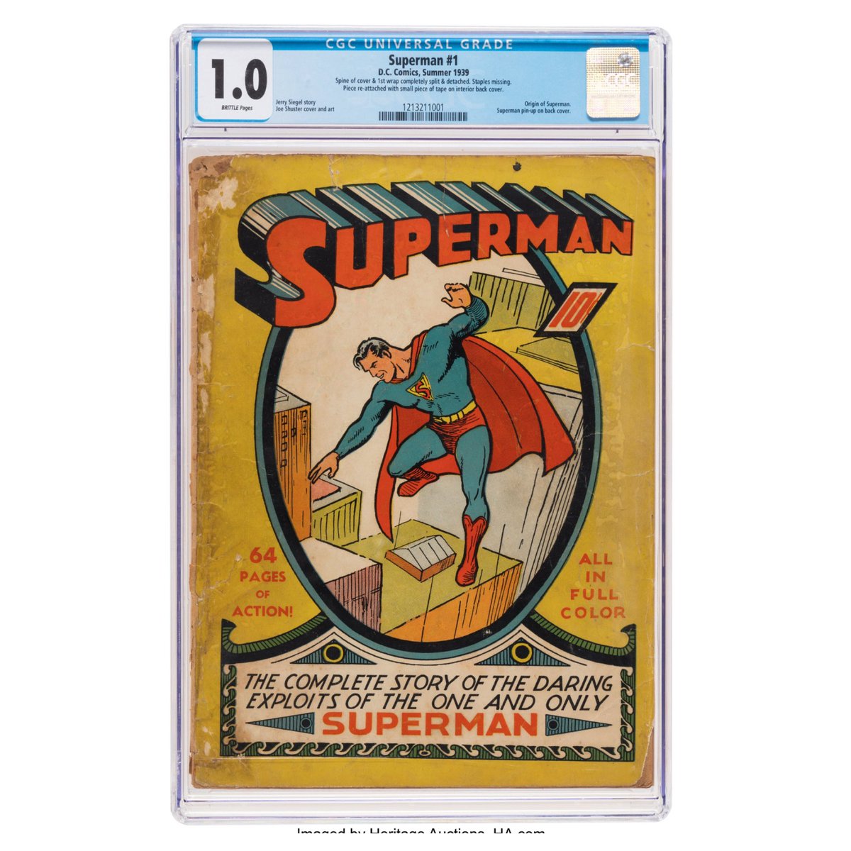 ComicsandCrypto's tweet photo. This Superman #1 CGC 1.0 just sold on @HeritageAuction for $84,000. 

Superman #1 is available in digital format @CandyDigital. https://t.co/EQEvbCilel