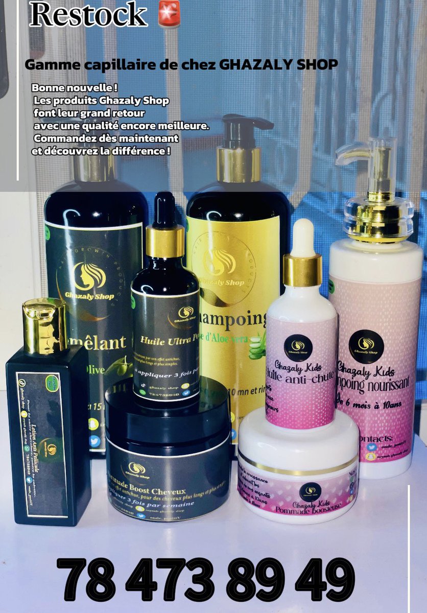 onde_positiV's tweet image. Bonne nouvelle ! Les produits Ghazaly Shop sont de retour avec une qualité encore meilleure. N’attendez plus, commandez dès aujourd’hui et profitez-en !
🏷️21000f
🏷️12000f
🏷️5000f 
✨784738949✨