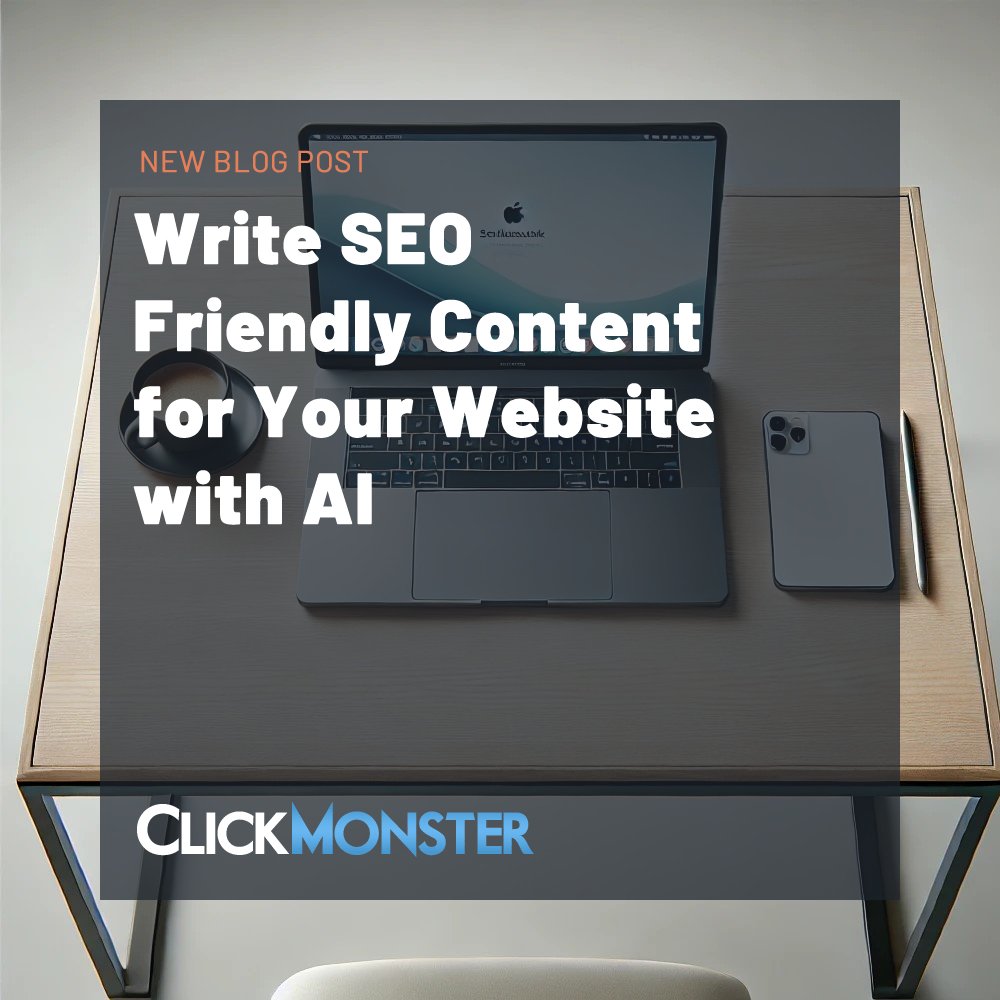 clickmonster's tweet image. New ClickMonster Blog Post! &amp;gt;&amp;gt;&amp;gt; Write SEO Friendly Content for Your Website with AI &amp;gt;&amp;gt;&amp;gt; bit.ly/3Z2f9nZ &amp;gt;&amp;gt;&amp;gt; #ai #webcontent #seo #webdesign
