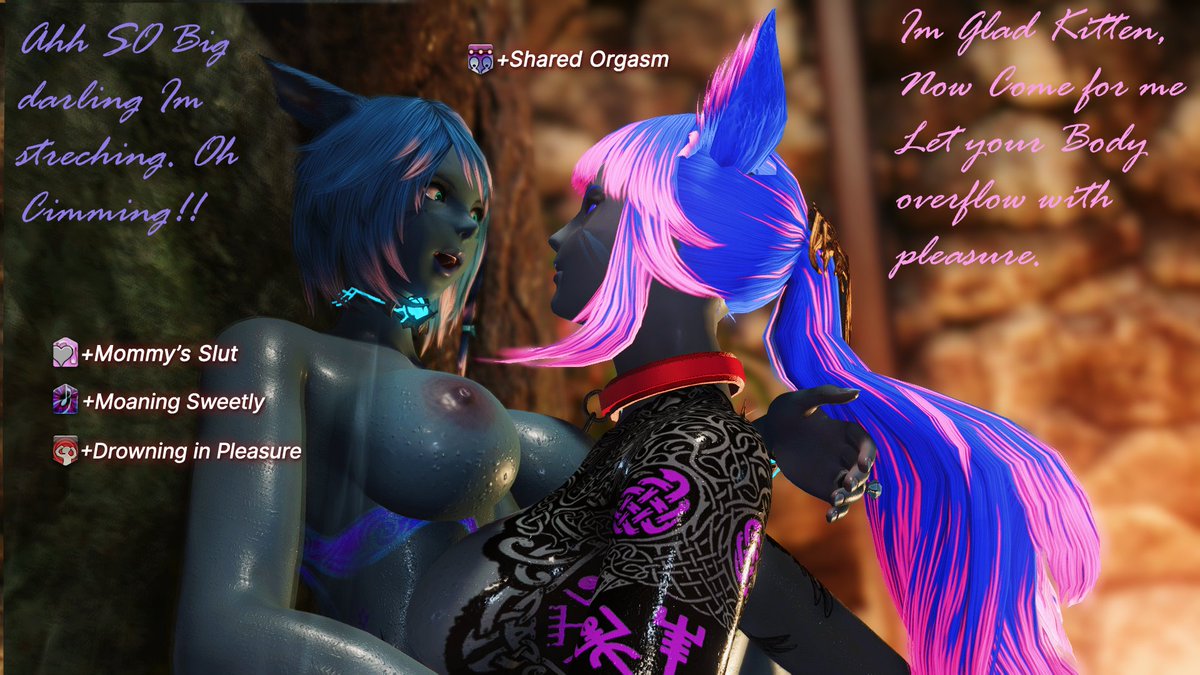 ThatbluebrryCat's tweet photo. Bathtime Fun with the Blueberry Duo. #miqotensfw  #xivnsfw #gpose https://t.co/3jTHKFg3bY