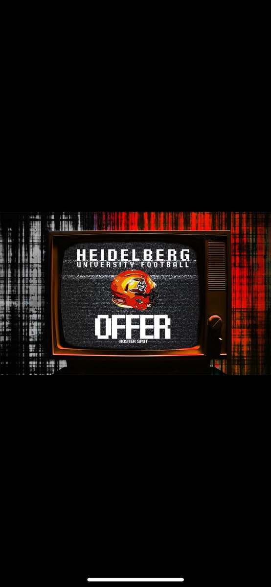 After a great visit and conversation, I am blessed to say I have received an offer <a href="/BergFootball/">Heidelberg Football</a>! Thank you! <a href="/CoachHughes22/">Colin Hughes</a> <a href="/Coach_Donaldson/">Scott Donaldson</a>