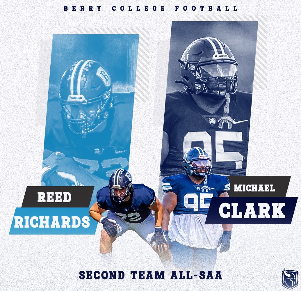 Congratulations Nick ,Christopher, Hunter, McCormack, Reed, and Michael!
Second Team All-SAA 🏅

#BerryFootball #d3fb #BUILD #KeepClimbing