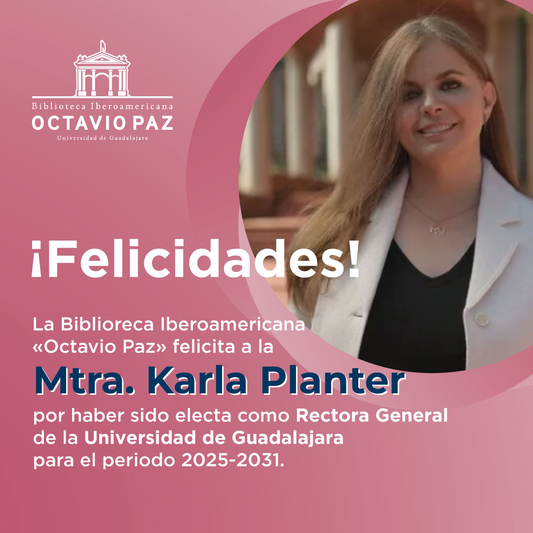 Felicitamos a la Mtra. Karla Planter por ser elegida como la primer mujer Rectora General de la Universidad de Guadalajara.

Muchas Felicidades <a href="/KarlaPlanter1/">Karla Planter</a>