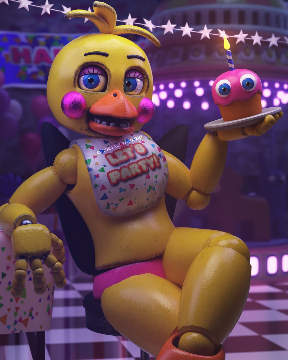 DumbbOfficially's tweet photo. Fnaf 2 Toy Chica poster
#fivenightsatfreddys #fnaf #toychica #chica #fnaf2 #fivenightsatfreddys2 #blender #blender3d https://t.co/yxmfh2kQ15