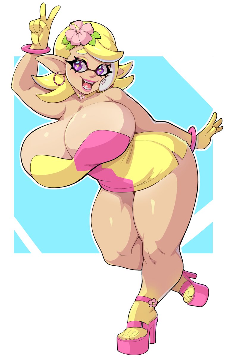 Greenhelldraws's tweet photo. Cephany the squid idol for @cartoon_panties https://t.co/XF6WIWLrLA
