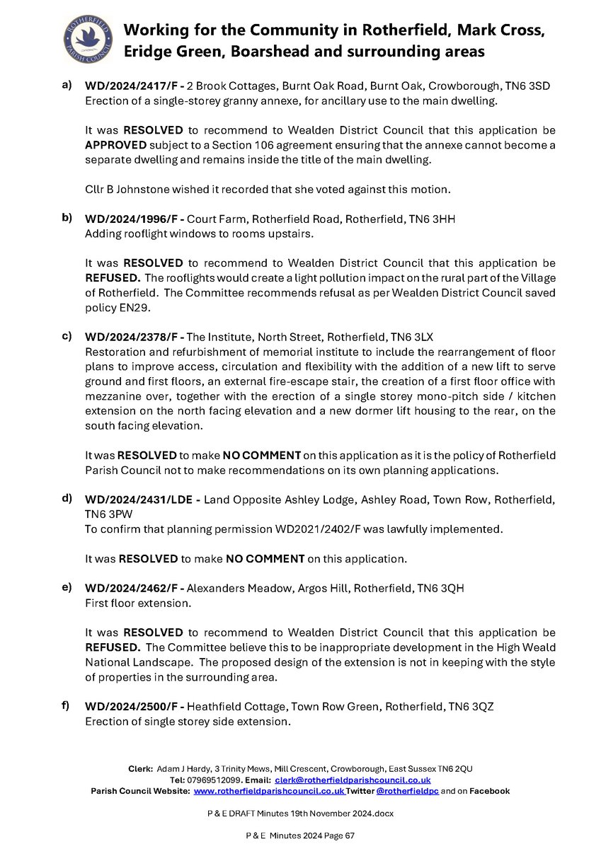 Rotherfield PC tweet media