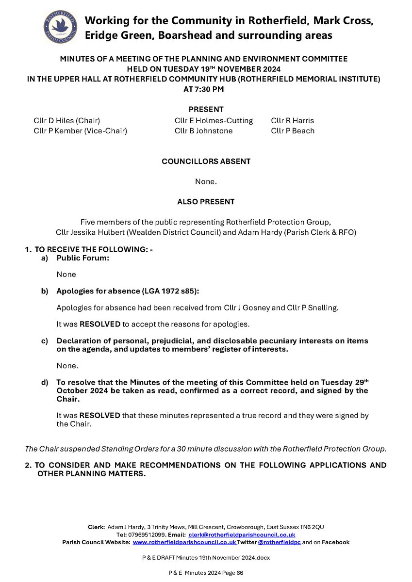 Rotherfield PC tweet media