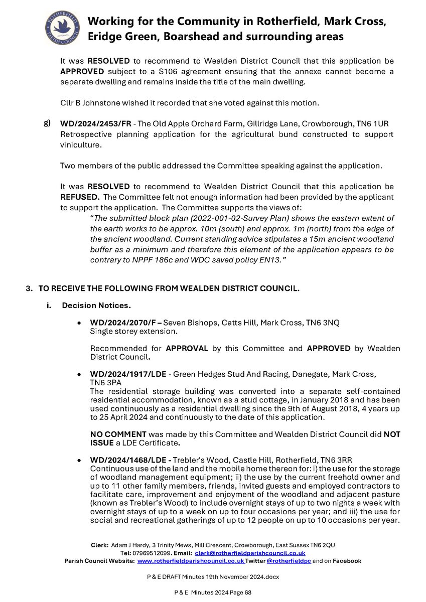 Rotherfield PC tweet media