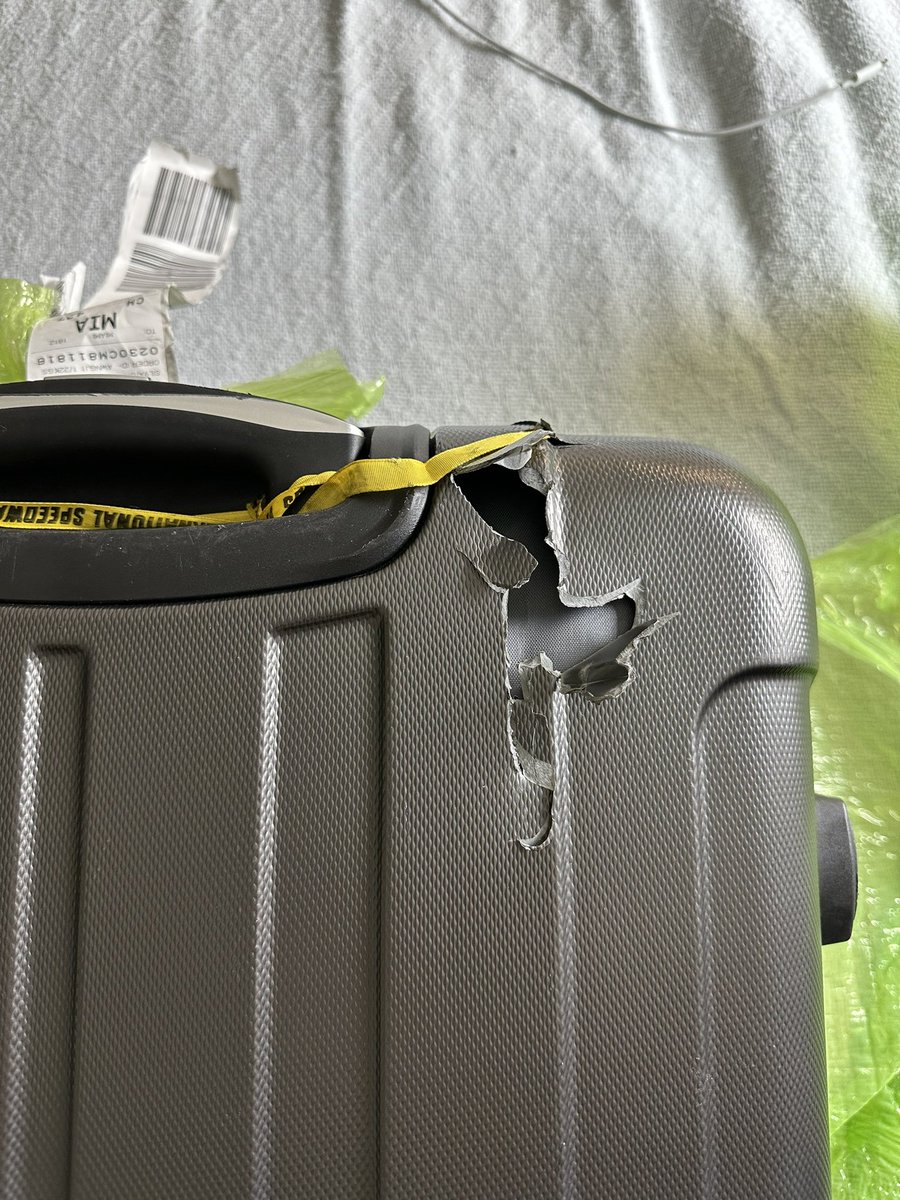 walterm294's tweet photo. @CopaAirlines really? Not responsible  for damaged luggage because the bag was wrapped?  What? https://t.co/4FFTC707Pv