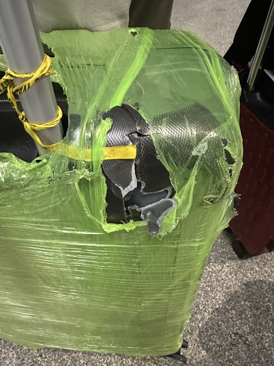 walterm294's tweet photo. @CopaAirlines really? Not responsible  for damaged luggage because the bag was wrapped?  What? https://t.co/4FFTC707Pv