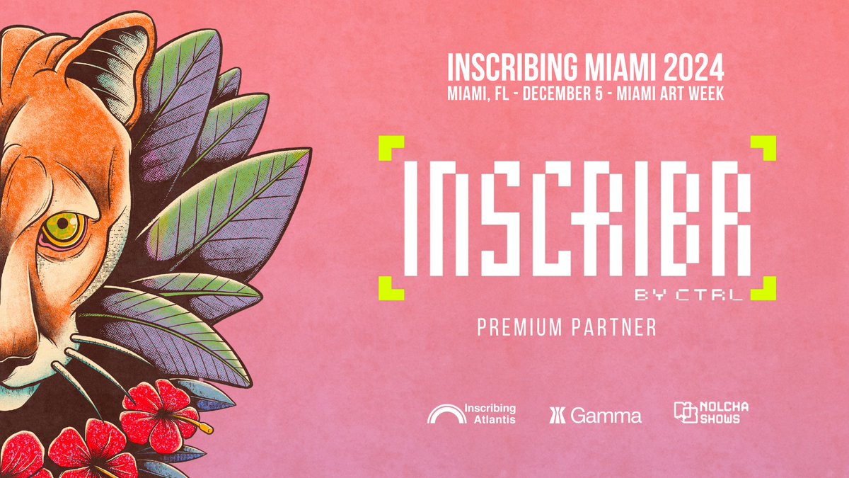 Huge thanks to <a href="/Inscribr_io/">Inscribr</a> for supporting the community at Inscribing Miami 2024. Your contribution makes this event possible! 🧡